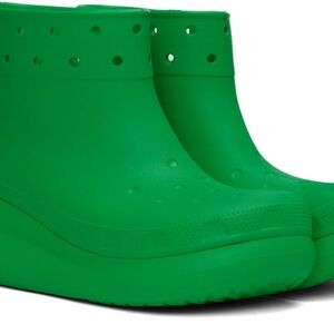 CROCS Women's Vibrant Green Rubber Boots